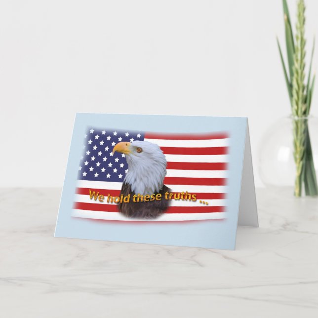 Carte Eagle patriotique et drapeau des Etats-Unis (Devant)