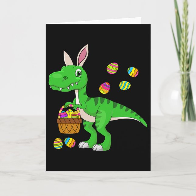 Carte Easter Dinosaur Bunny Ears Easter Sket Stuffers Ki (Devant)