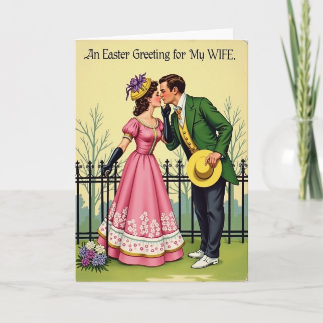 Carte Easter Greeting For My Wife Card (Devant)