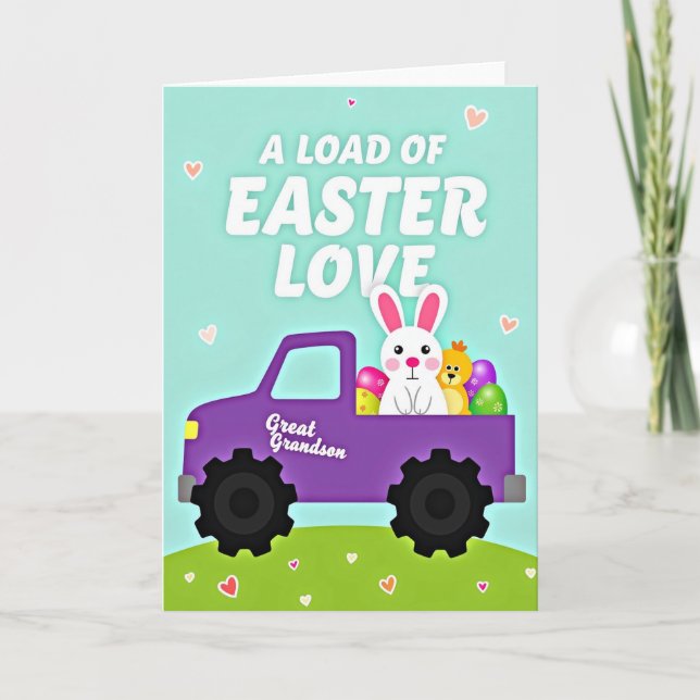 Carte Easter Love Grandson Truck Card (Devant)