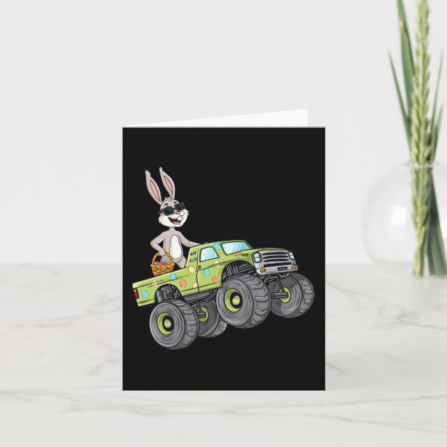 Carte Easter Rabbit équitation Monster Camion Fun Boys G (Devant)