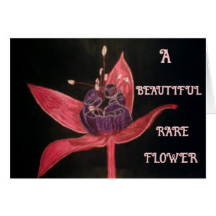 Carte EASTER RARE FLOWER RARE PERSONNE