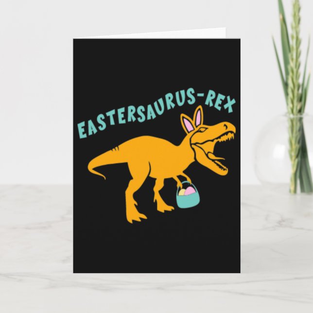 Carte Eastersaurus Cadeau de dinosaure de Pâques pour ad (Devant)
