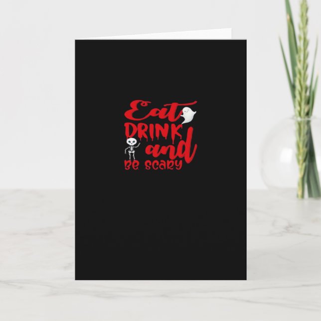 Carte Eat Drink And Be Scary Cool Casual (Devant)