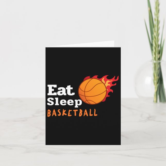 Carte Eat Sleep Basketball (Devant)