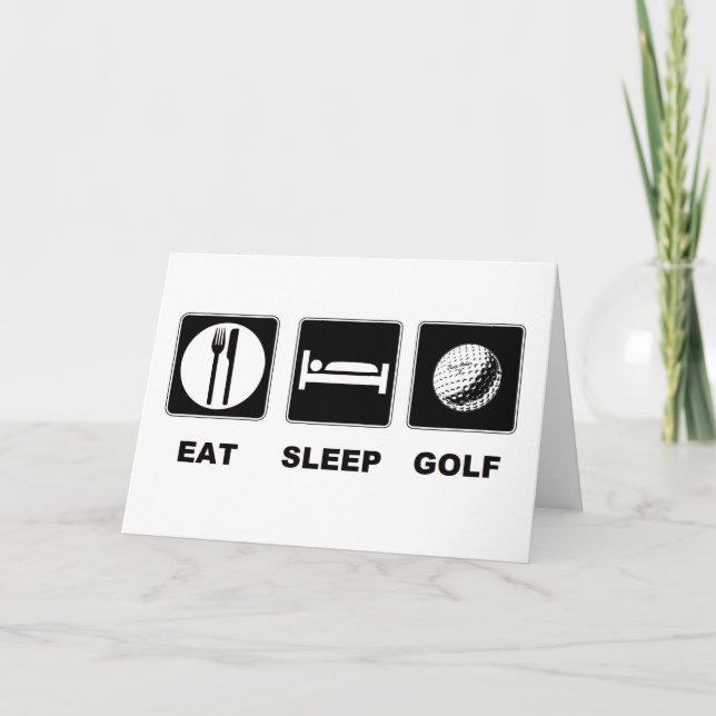 Carte Eat Sleep Golf (Devant)