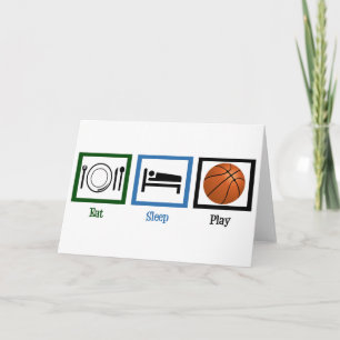 Carte Eat Sleep Jouer Au Basket