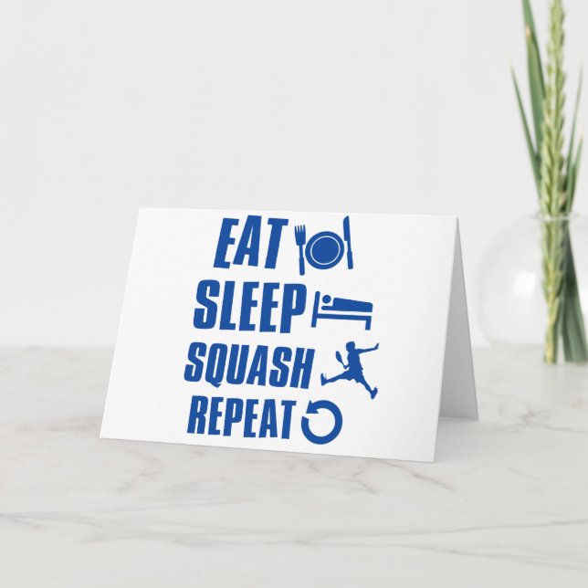 Carte Eat sleep squash (Devant)