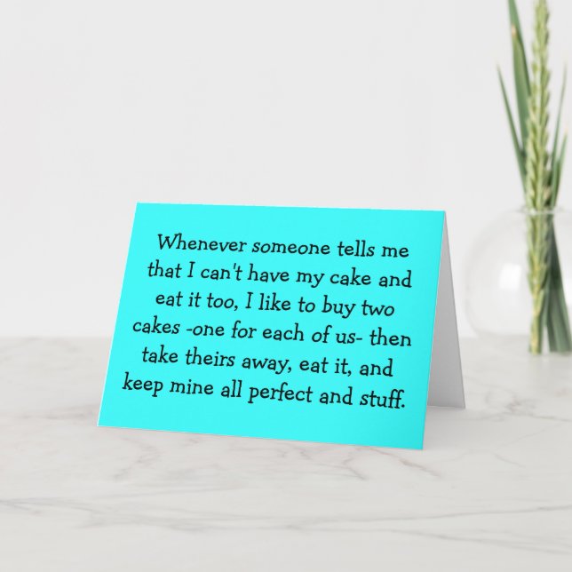 Carte Eat your cake birthday card (Devant)