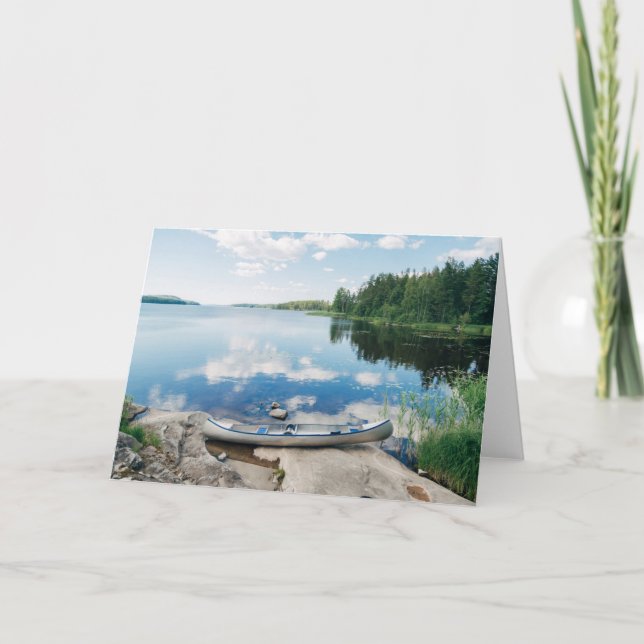 Carte Eau | Canot sur le lac Suède (Devant)