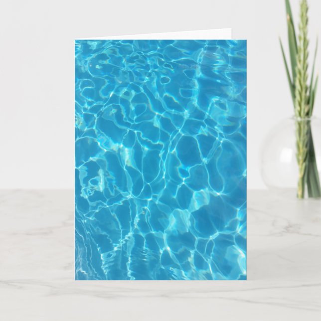 Carte Eau de piscine bleu ciel cristallin (Devant)