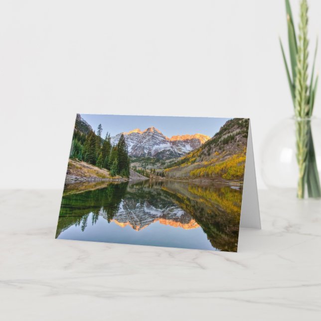 Carte Eau | Maroon Bells Lake Aspen Trees (Devant)