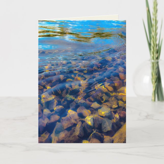 Carte Eau naturelle fluide et LISSE et vagues douces (Devant)