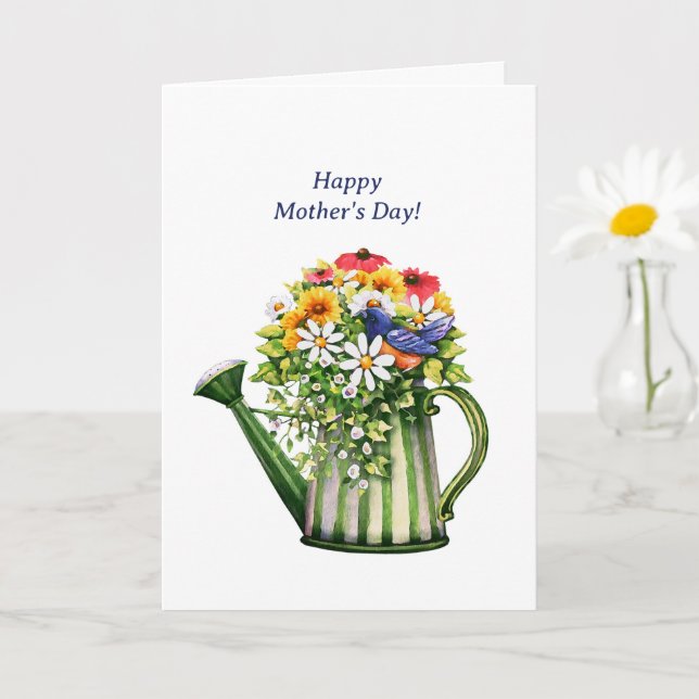 Carte Eau peut et Fleurs Fête des Mères (Petite plante)