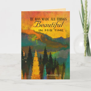 Carte Ecclésiaste 3:11 Il a fait toutes choses Belles