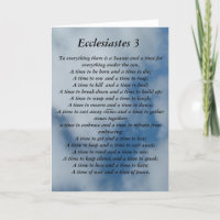 carte Ecclésiaste 3 verset sur fond de ciel