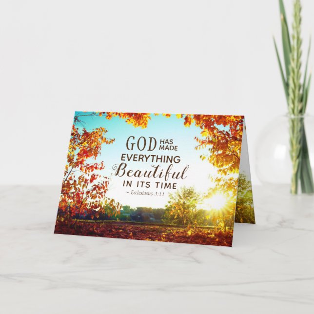 Carte Ecclésiastes 3:11 Il a rendu tout beau (Devant)