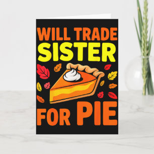 Carte Échangerai ma sœur contre un T-shirt Pie Enfants F