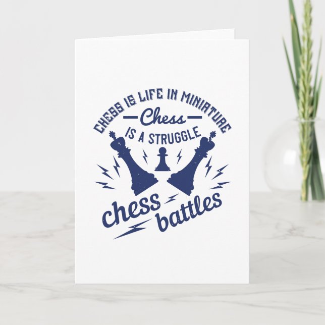 Carte Échecs - Les échecs sont la vie en miniature (Devant)