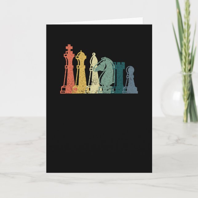 Carte Échecs vintages Tee Retro Design d'échecs - Échecs (Devant)