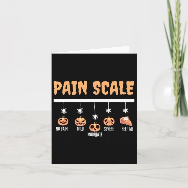Carte Échelle de douleur de citrouille effrayante Trauma (Devant)