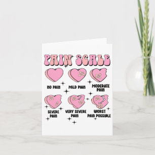 Carte Échelle de douleur de la Saint-Valentin pour infir