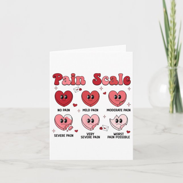 Carte Échelle de douleur de l'infirmière Valentine Infir (Devant)
