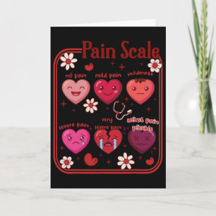 Carte Échelle de douleur Heart Candy Trauma Infirmière T