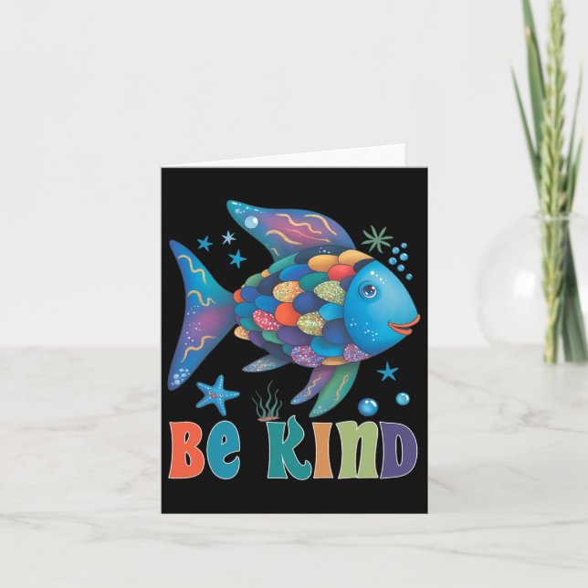 Carte Échelle de poisson arc-en-ciel gentil enseignant l (Devant)