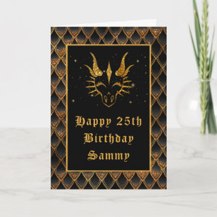 Carte Échelles de dragon noir faux paillettes joyeux ann