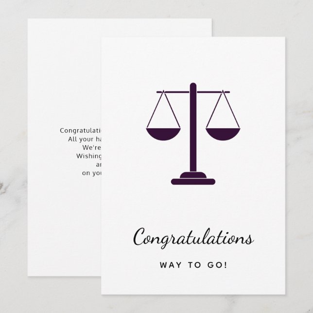 Carte Échelles de justice Symbole juridique de la loi Di (Devant / Derrière)