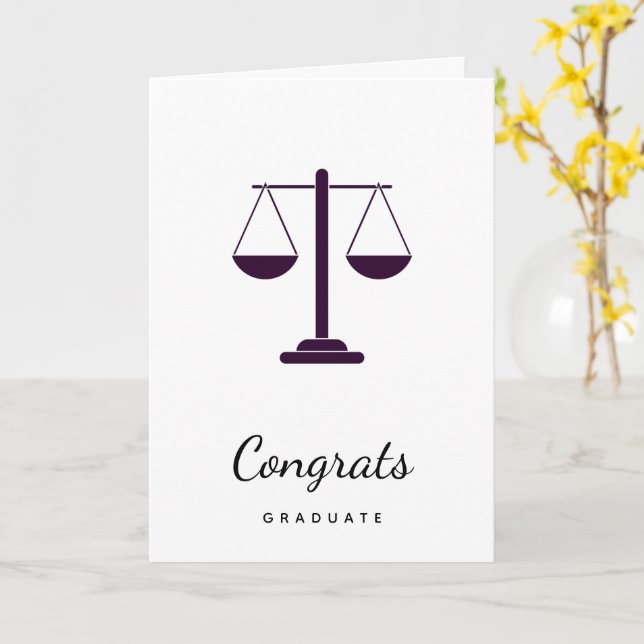 Carte Échelles de services juridiques symbole de graduat (Fleur jaune)