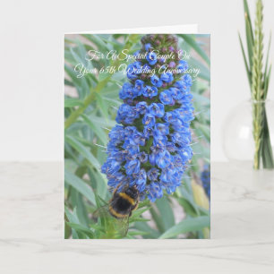 Carte Echium Personnalisé 65e anniversaire de Mariage