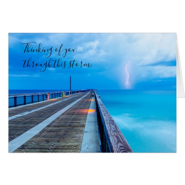 Carte éclair à la jetée de Navarre Beach en pensan (Devant Horizontal)