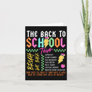 Carte Éclair Rétro Abcd Retour À L'École Tour Teac