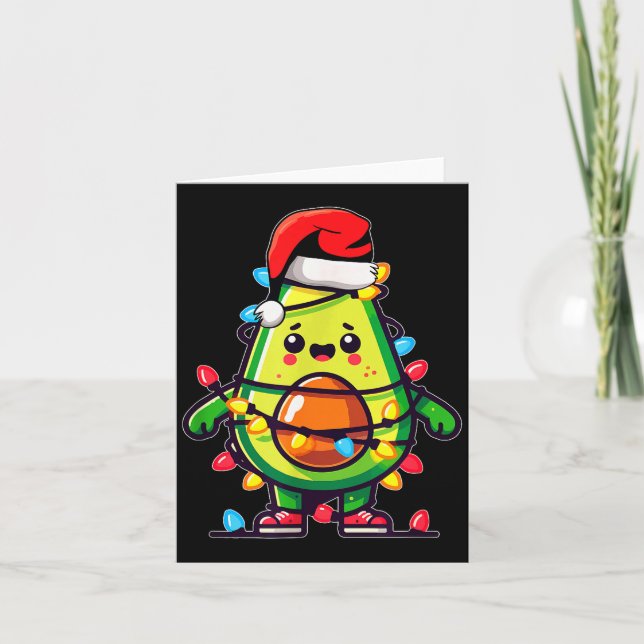 Carte Éclairage Avocat Sweat de Noël Laid Guacamole  (Devant)