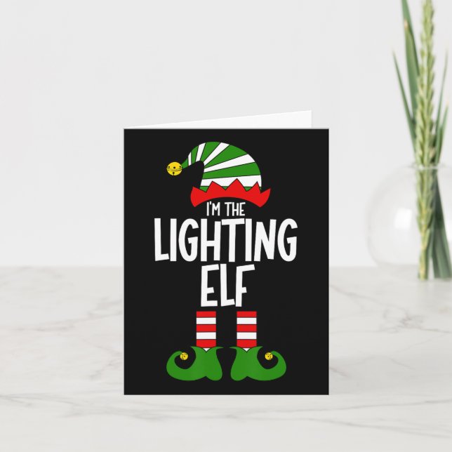 Carte Éclairage Elf Lighting Designer Xmas Correspondanc (Devant)