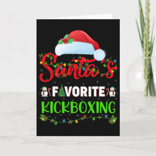 Carte Éclairage Xmas Le kickboxing préféré du Père Noël