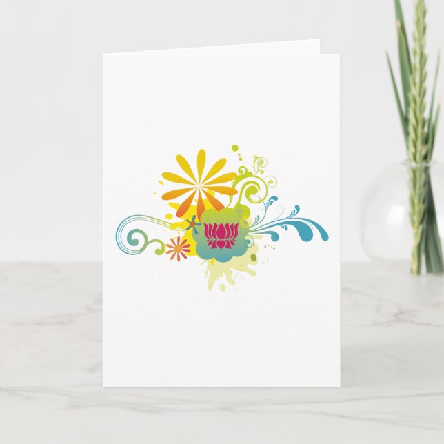 Carte Éclat de couleur de fleur de Lotus (Devant)