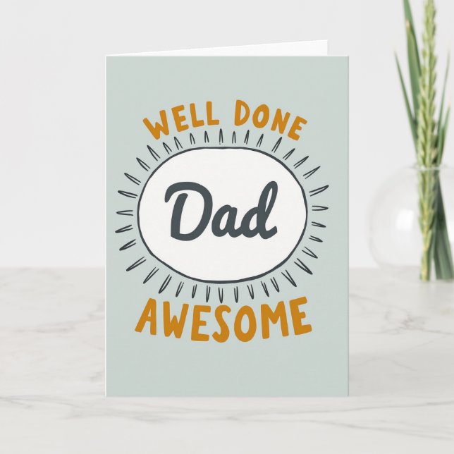 Carte éclatante pour papa génial (Devant)