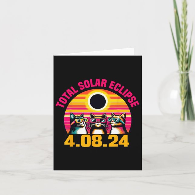 Carte Eclipse 2024 Total Eclipse 8 avril 2024 Cat Gles (Devant)