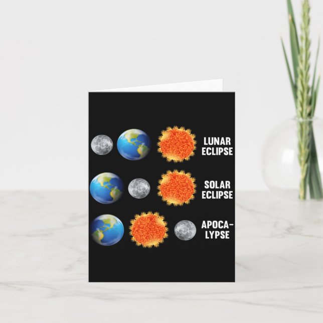 Carte Éclipse lunaire Éclipse Solaire (Devant)