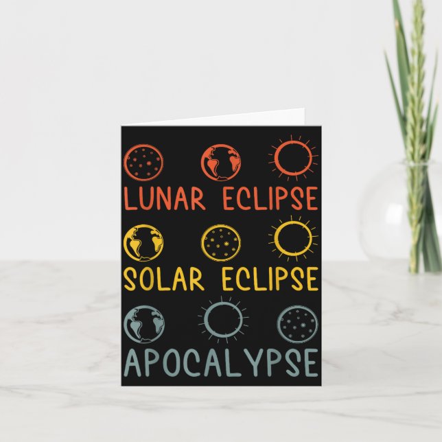 Carte Éclipse lunaire solaire Apocalypse Conception céle (Devant)