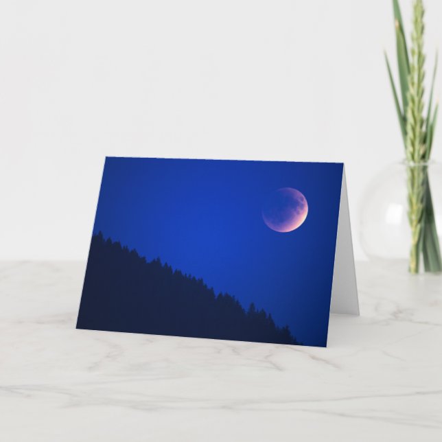 Carte Éclipse lunaire sur la forêt | Zoug, Suisse (Devant)