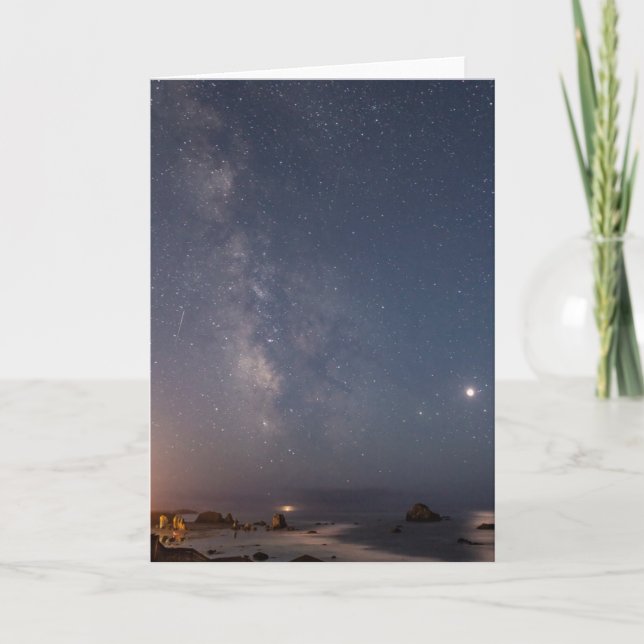 Carte Éclipse lunaire & Voie lactée | Bandon Beach Orego (Devant)