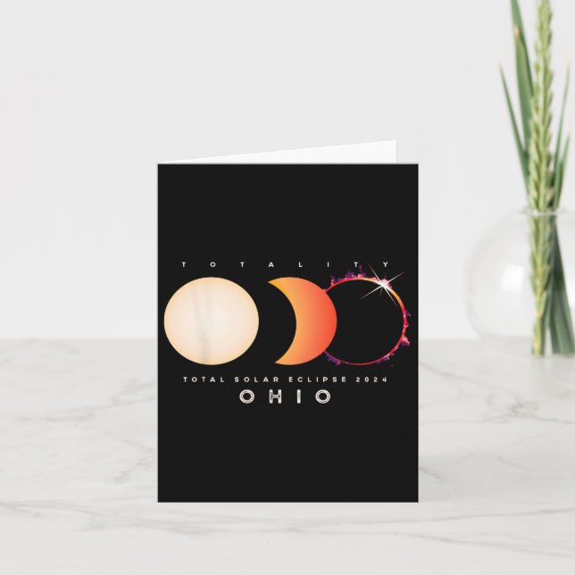 Carte Eclipse solaire 2024 Ohio Total Eclipse Amérique g (Devant)