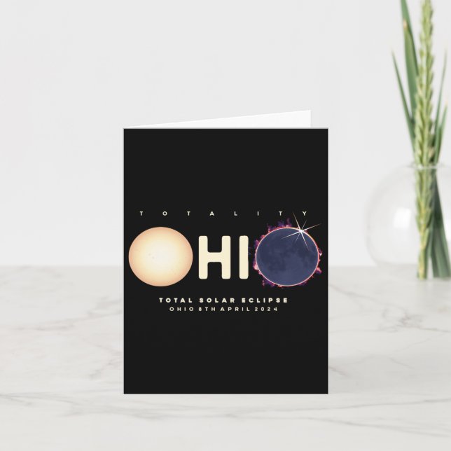 Carte Eclipse solaire 2024 Ohio Total Eclipse Astronomie (Devant)
