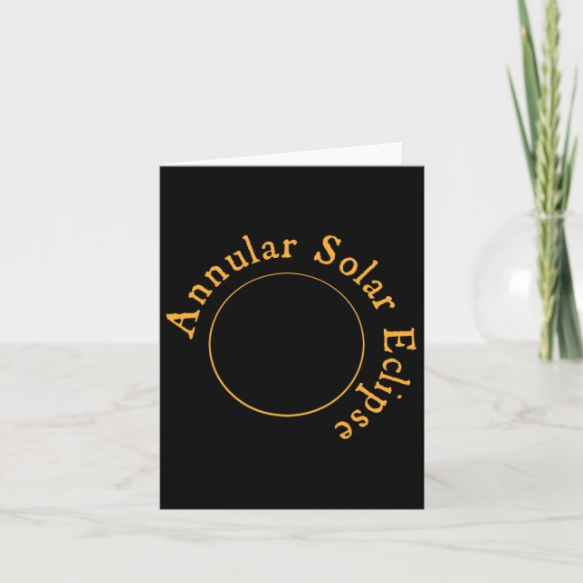 Carte Éclipse solaire annuelle (Devant)