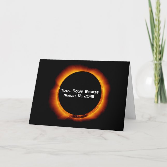 Carte Éclipse solaire totale 2045 (Devant)