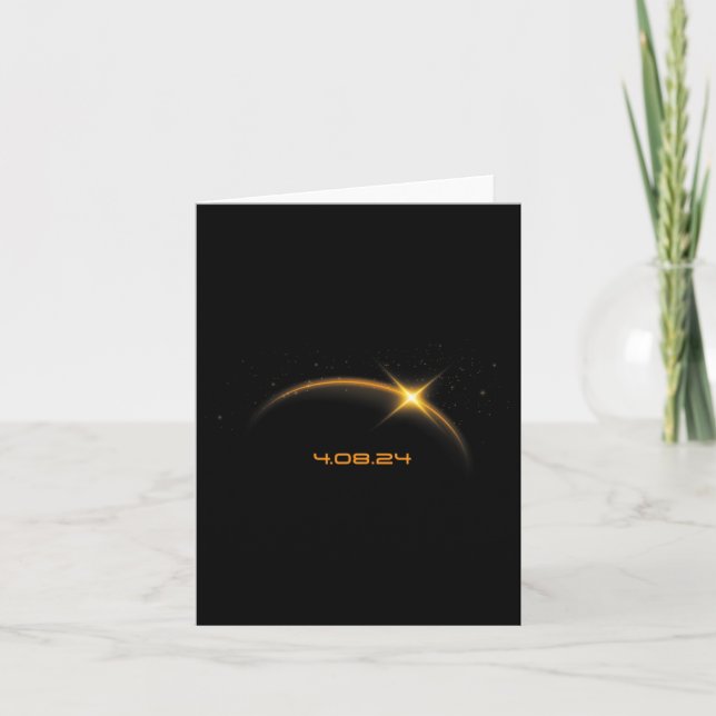 Carte Éclipse solaire totale 8 avril 2024 (Devant)